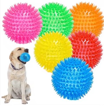 Bouncy Fun Spiky Dog Ball - 5 per pack