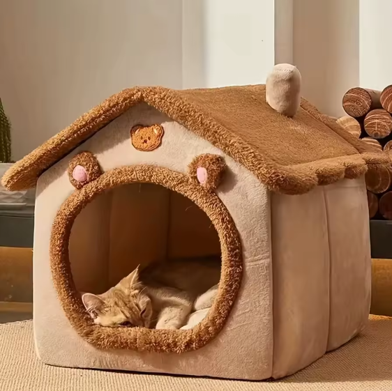 Cozy Castle Cat House